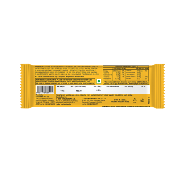 DUKES DUETZ WAFFY (CHOC &ORG)  100g