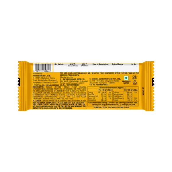 DUKES WAFFY STRAWBERRY 60g